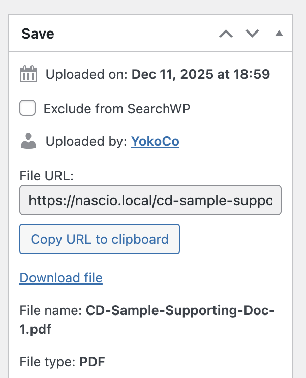 Permalink from Copy URL to Clipboard button