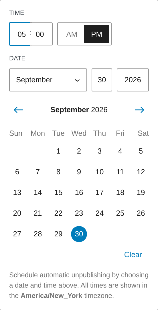 Date picker