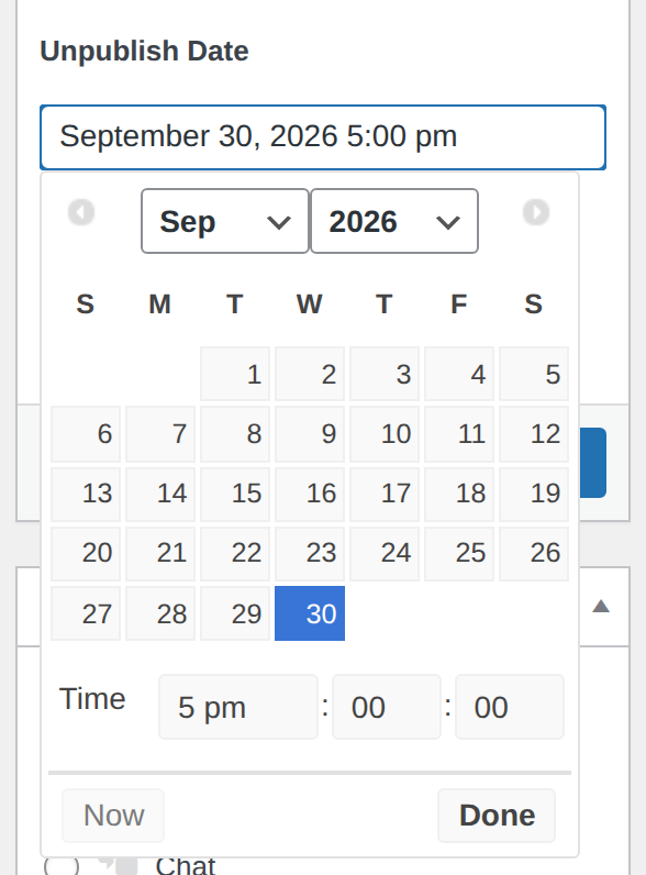 Classic date picker