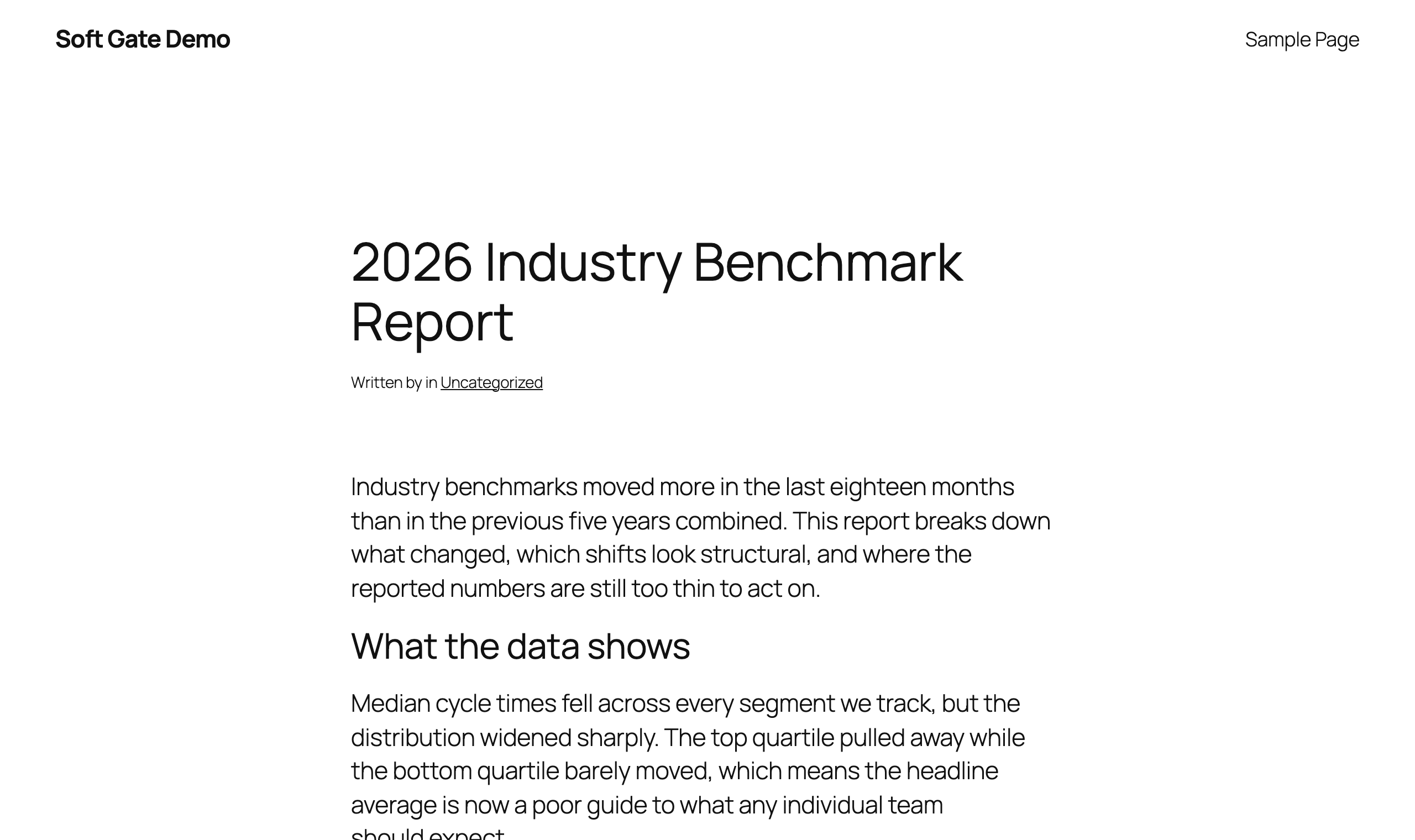 The article rendering normally with no dialog