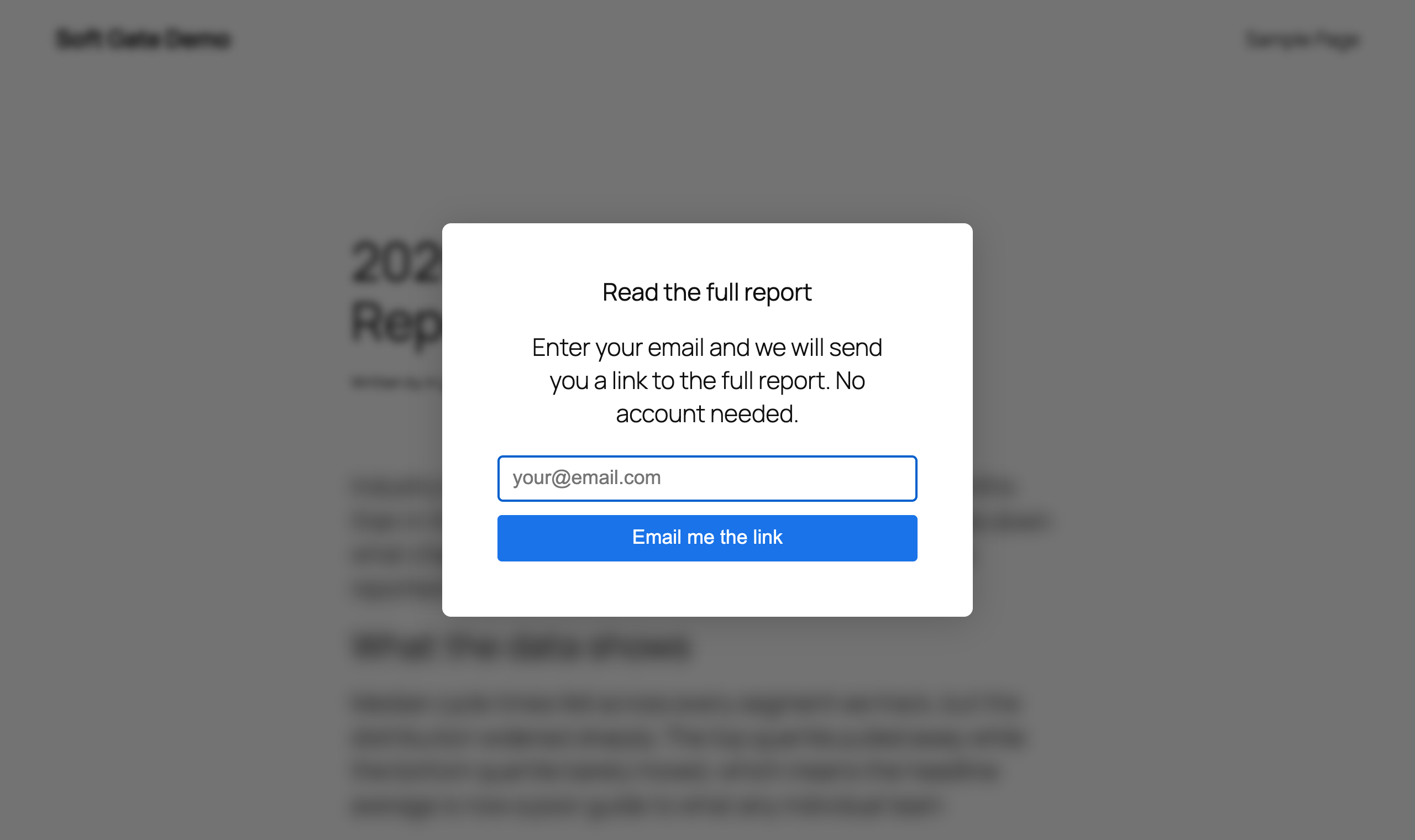 The soft gate dialog over blurred article content
